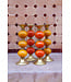 Messing resin kandelaar | Geel