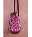 Crossbody tas brocade M | Fuchsia