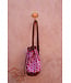 Crossbody tas brocade M | Fuchsia