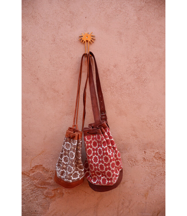 Crossbody en rugtas brocade S | Taupe