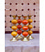 Messing resin kandelaar | Oranje