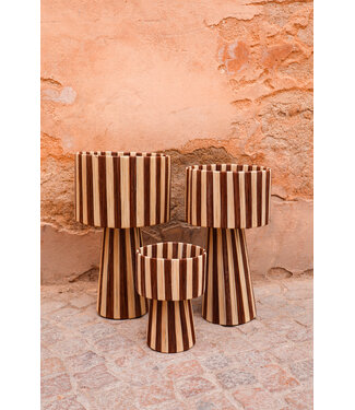 Tafellamp raffia bruin/naturel | 4 varianten