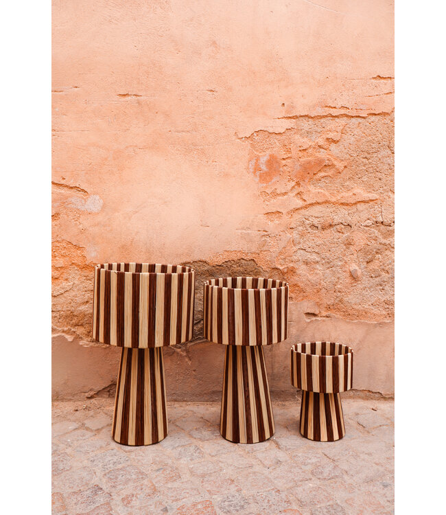 Tafellamp raffia bruin/naturel | 4 varianten