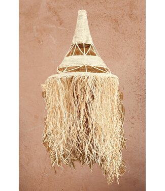 Lampenkap raffia | triangle fringe