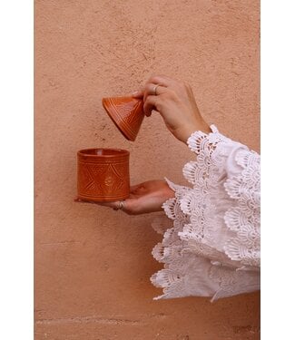 Potje met deksel | terracotta