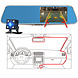 Dashcamdeal Mirror FullHD 1080p 2CH Dual Blue dashcam Dashcamdeal Mirror FullHD 1080p 2CH Dual Blue dashcam
