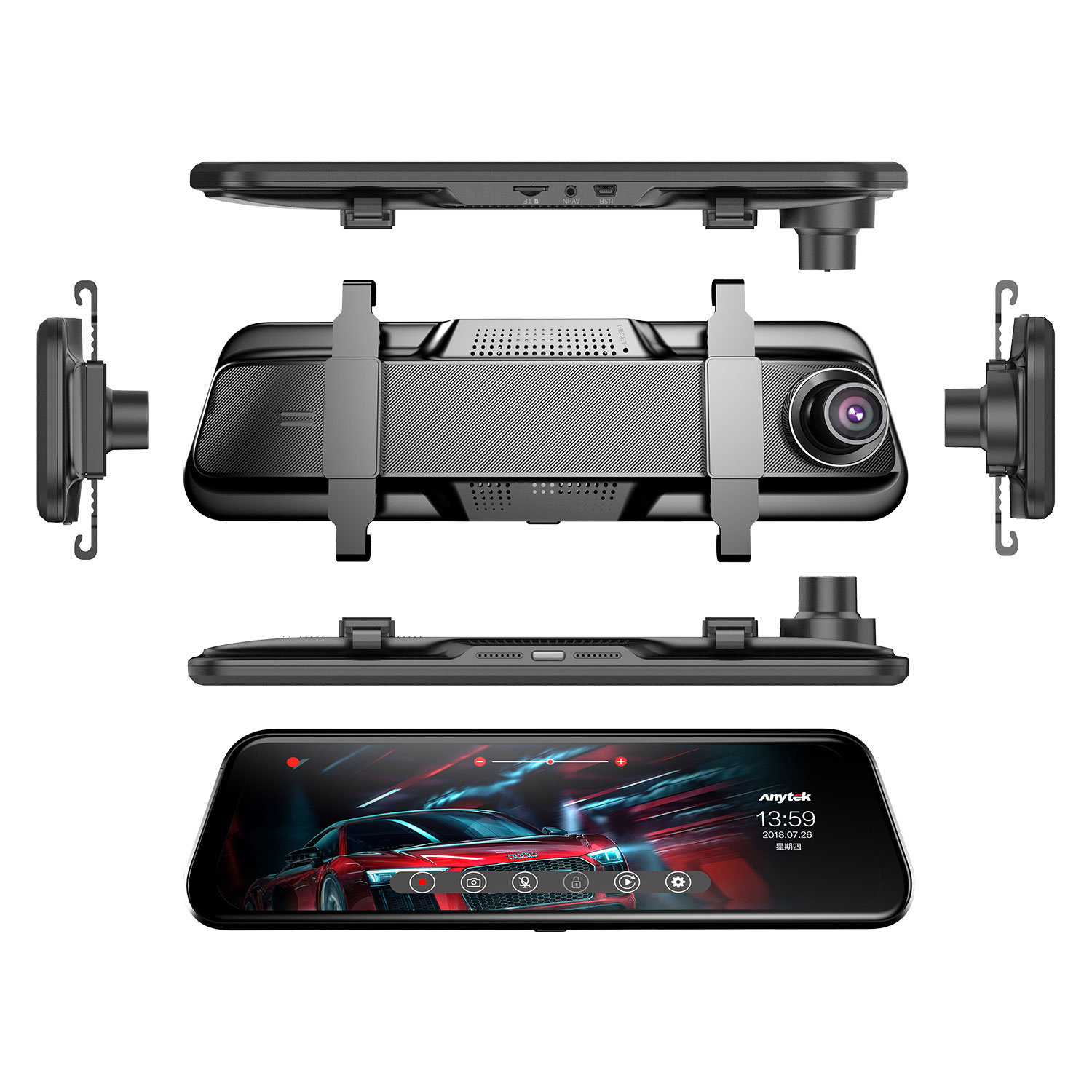 No.12 Car DVR Holder Support Rearview Mirror Mounted Dash Cam Bracket