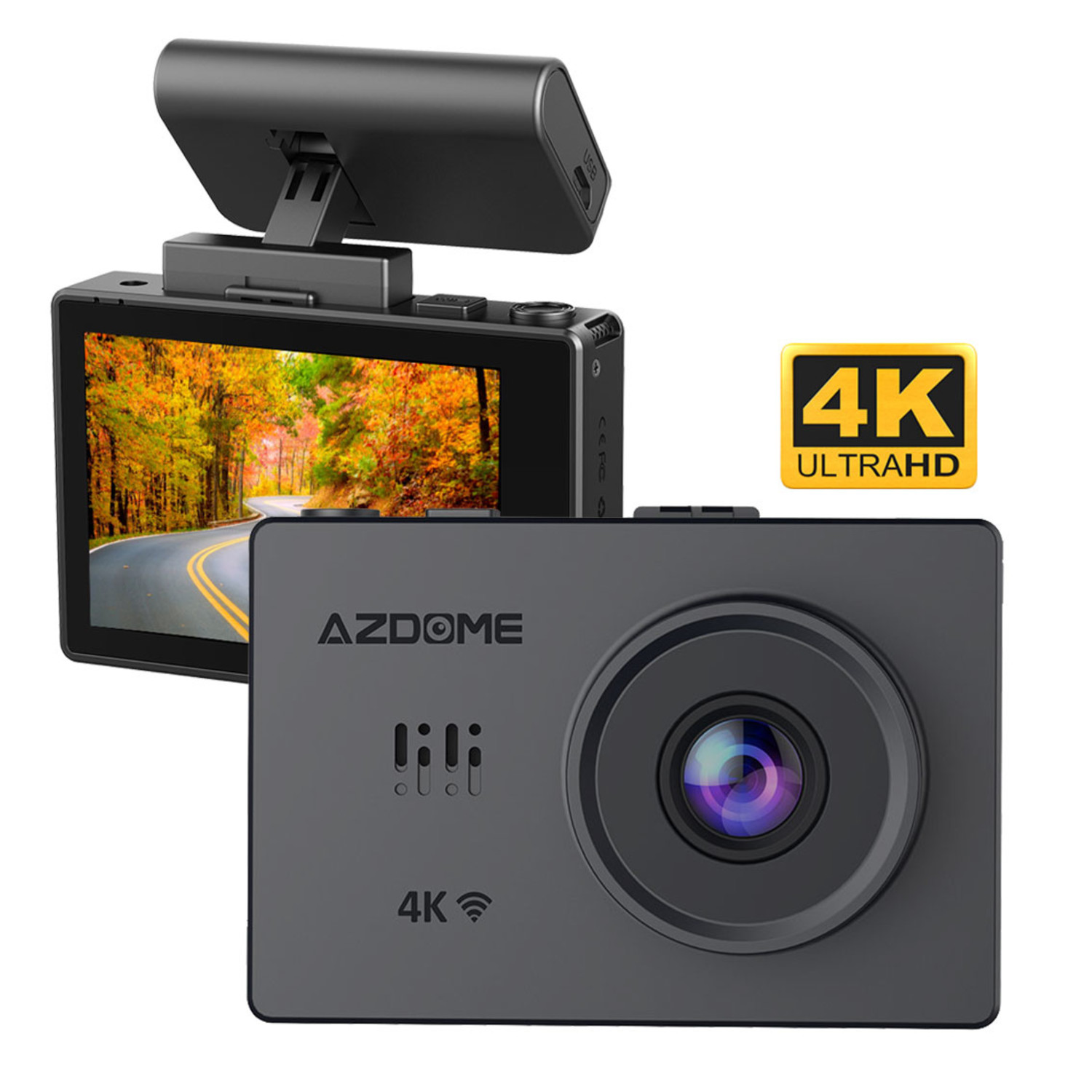 AZDome M10 Pro 4K Touch Wifi GPS dashcam - Dashcamdeal