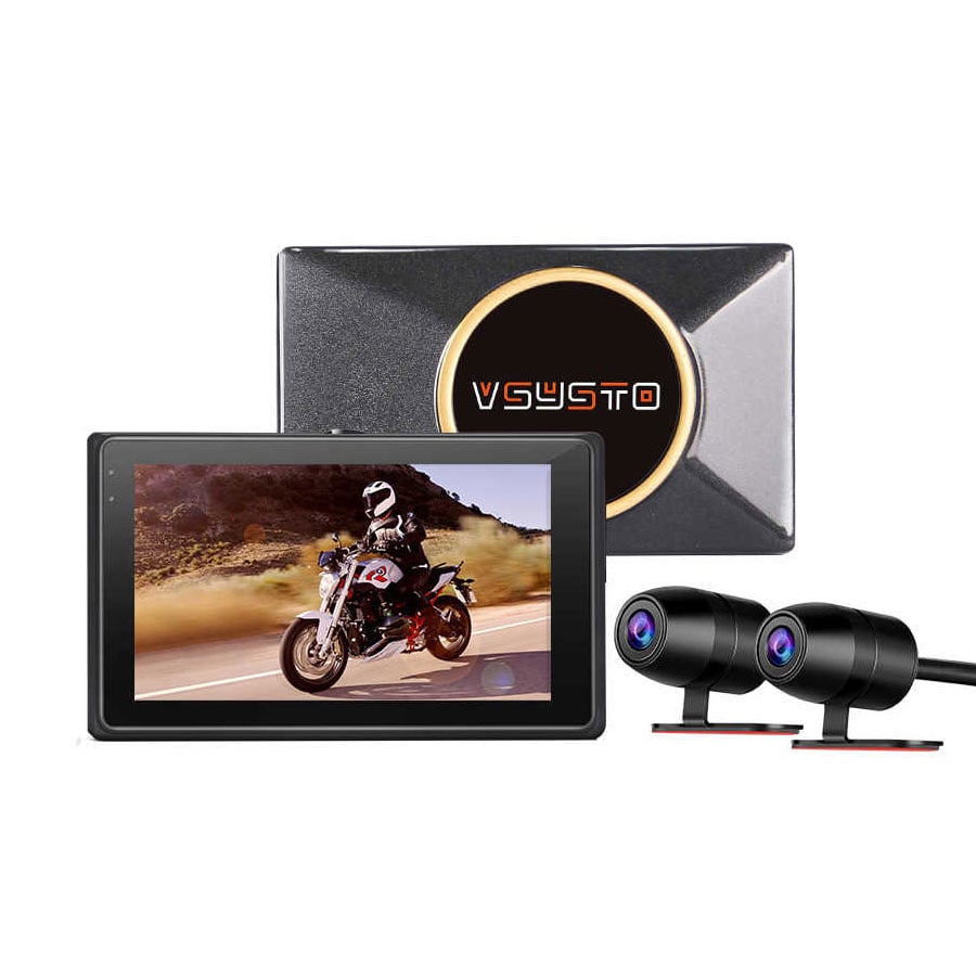 Motocam E2 2CH Dual Wifi Vsysto motorcycle dashcam - Dashcamdeal
