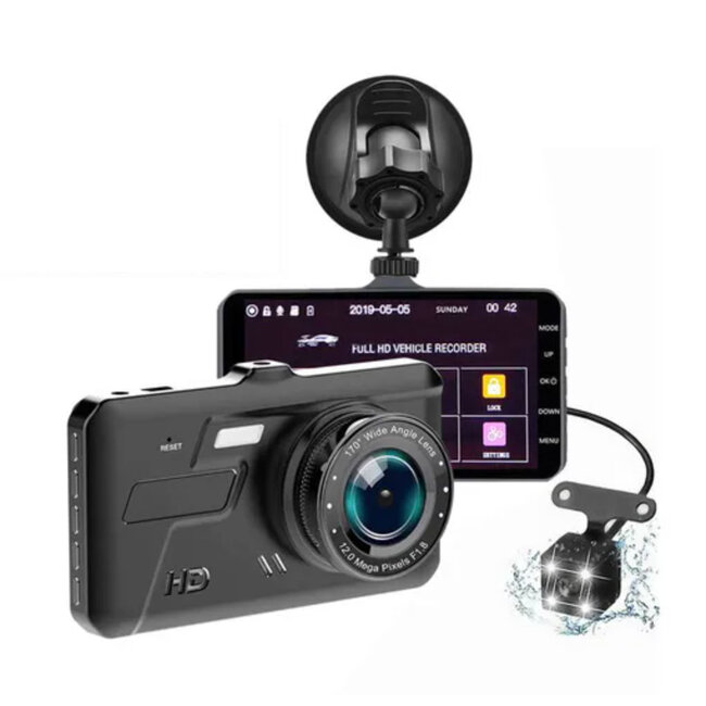 Dashcamdeal Y950T Touch 2CH Dual 4.0 inch FullHD dashcam