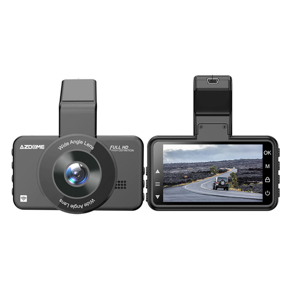 AZDOME M17 Wi-Fi Dash Cam - Smart Dash Camera with Driving Assistant ADAS /  FHD 1080P Recorder / 3 Screen / Dashboard Camera / 150° Wide Angle - GeeWiz