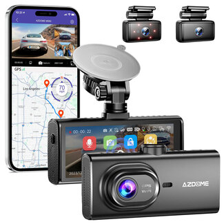 AZDome AZDome M560 3CH 4K Wifi GPS 128gb dashcam