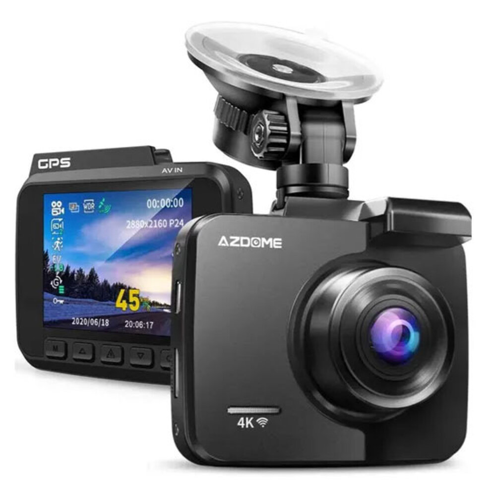 AZDOME GS63H 4K Single Front Dash Cam with WiFi & GPS Night Vision Small  Car DVR