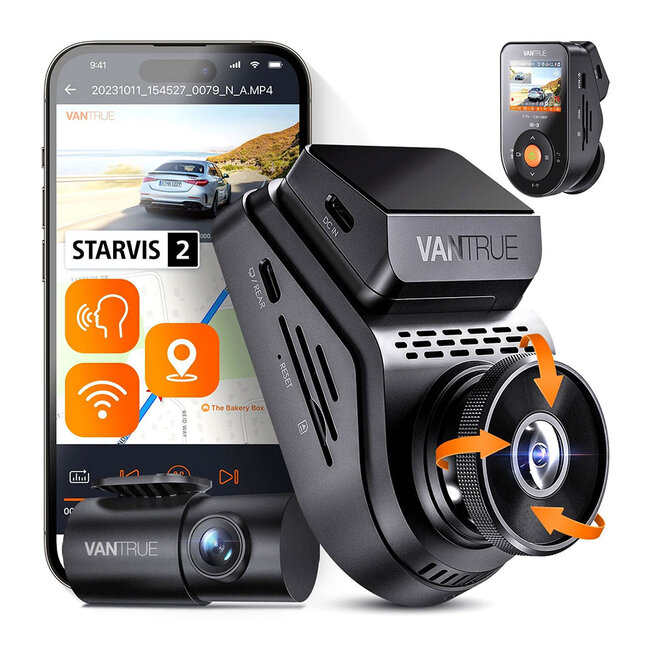 Vantrue Vantrue S1 Pro Dual 2.7K Wifi GPS dashcam