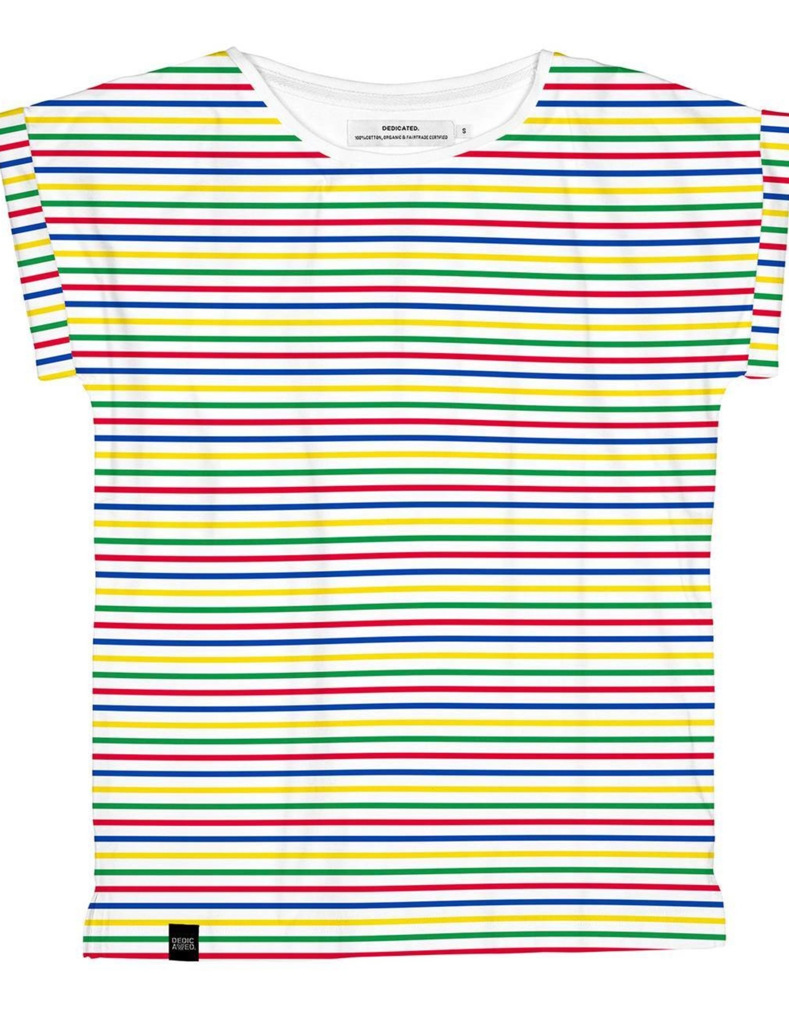 T-SHIRT COLOR STRIPES WHITE VISBY 