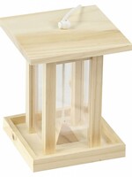 dog-point swisspet Holzfutterhaus für Vögel 15x15x21cm