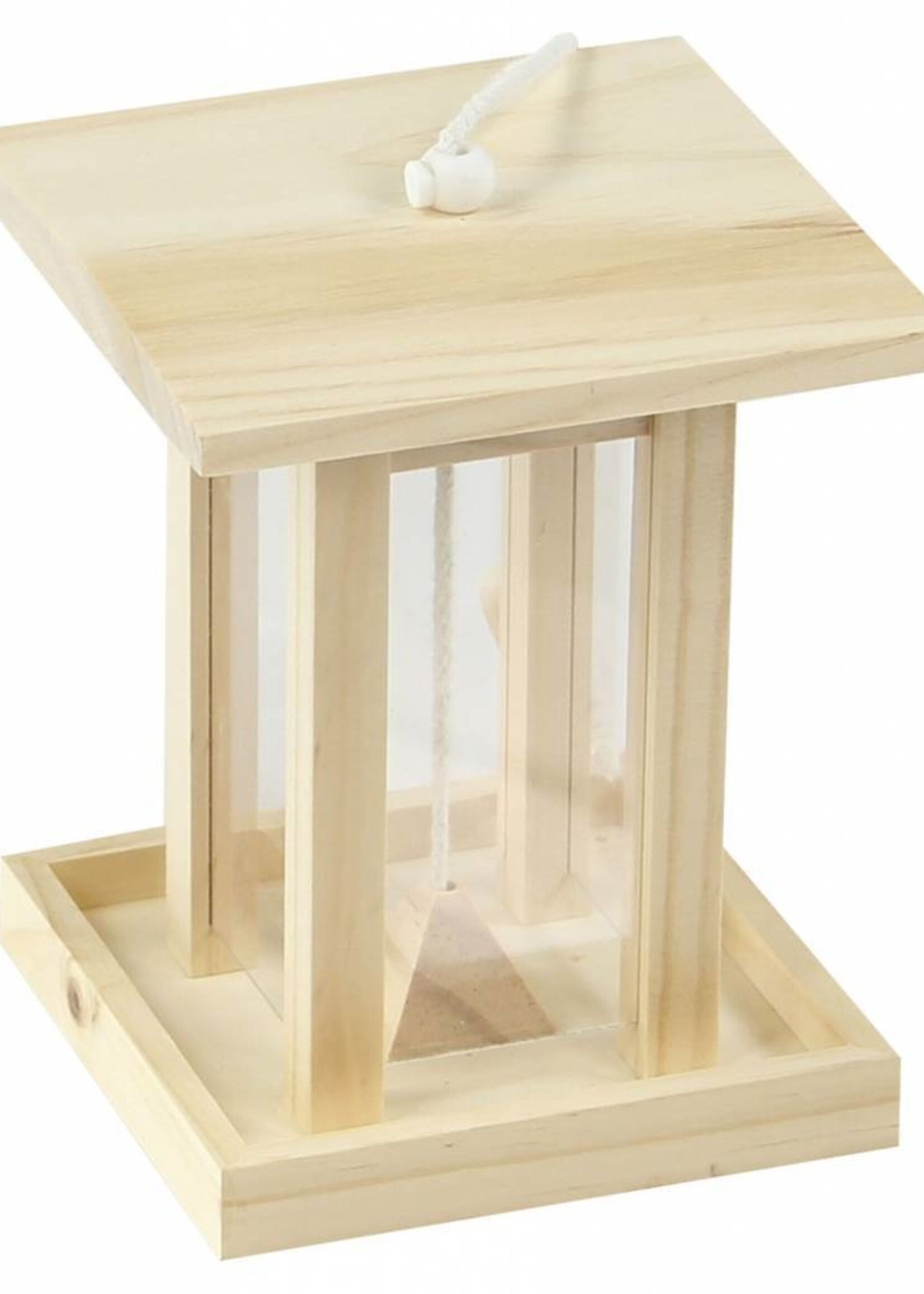 dog-point swisspet Holzfutterhaus für Vögel 15x15x21cm