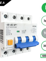 SEP Europe Aardlekautomaat 3p+n B16 30mA 6kA