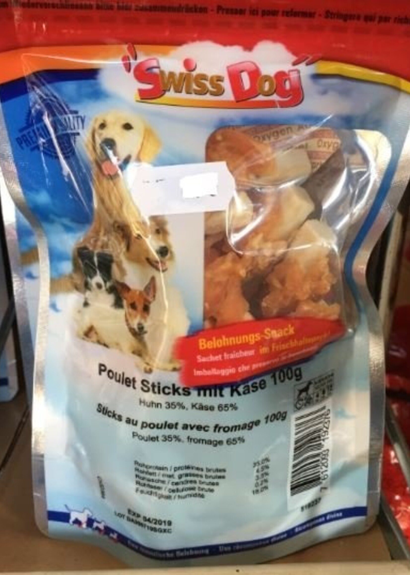 Swiss Dog Swiss Dog Poulet Sticks mit Käse 100g