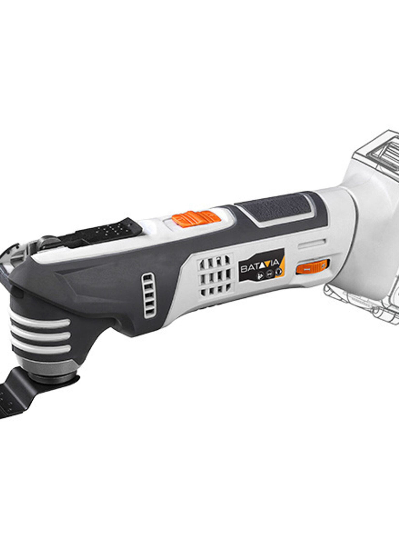 Batavia Akku Oszillierendes Multitool - 18V | Exkl. Akku und Ladegerät | MaxxPack Akku-Plattform