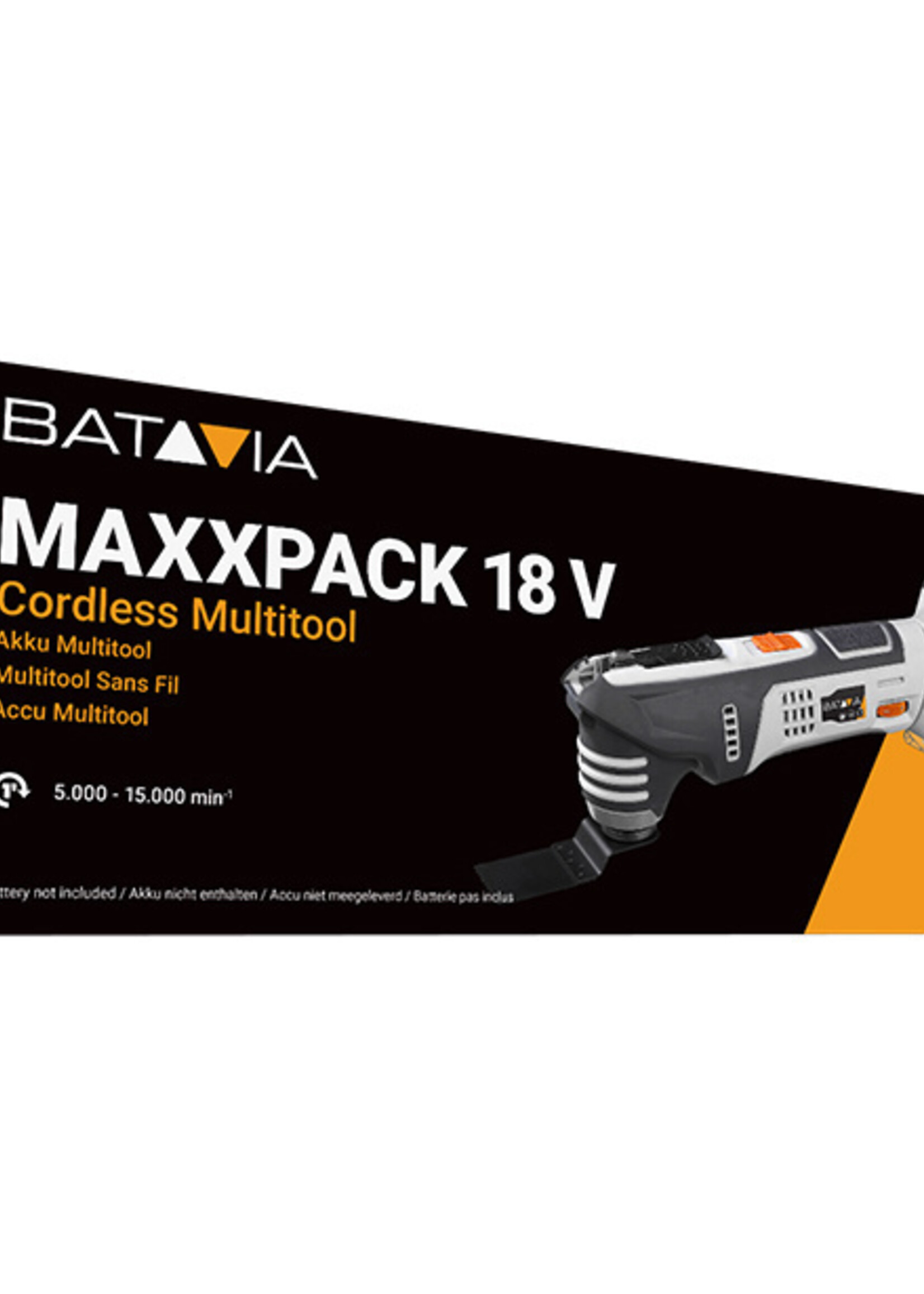 Batavia Akku Oszillierendes Multitool - 18V | Exkl. Akku und Ladegerät | MaxxPack Akku-Plattform