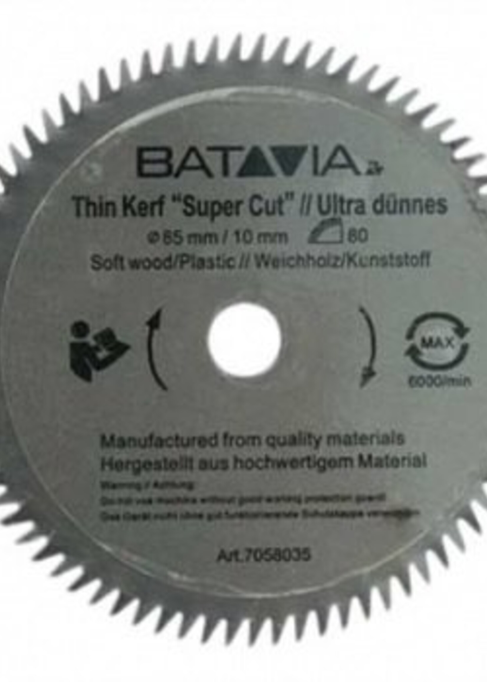 Batavia HSS-Sägeblatt Ø 85 mm. 60 Zähne - 2 Stück - MAXX SAW & XXL SPEED SAW