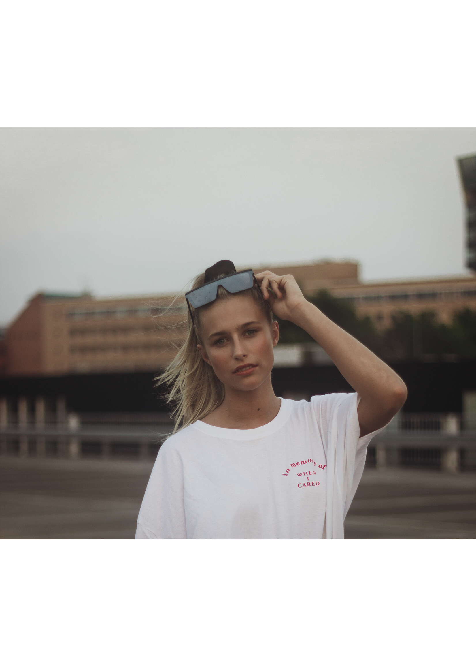 YOU ARE SPECIAL "In Memory Of When I Cared" White T-shirt Dress