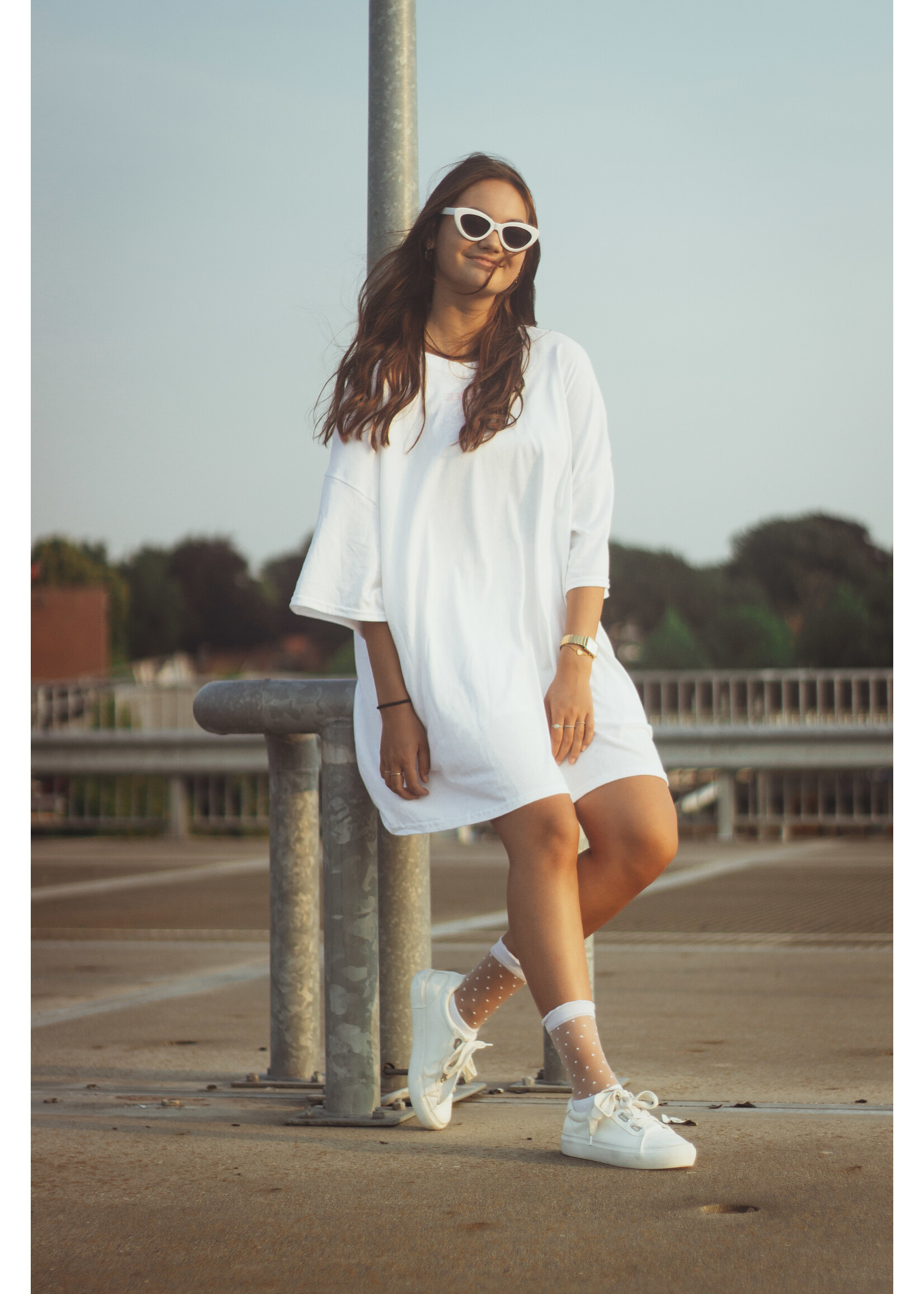 YOU ARE SPECIAL "Girls Bite Back" White T-Shirt Dress