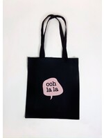 YOU ARE SPECIAL ''Ooh La La'' Black Canvas Bag