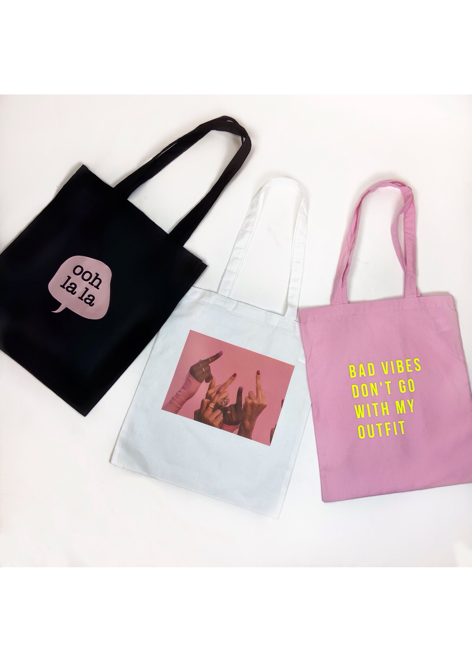 Fuck Off White Canvas Bag FASHION BAG YOU ARE SPECIAL NL