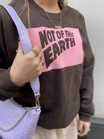 YOU ARE SPECIAL "Not Of This Earth" Brown Sweater
