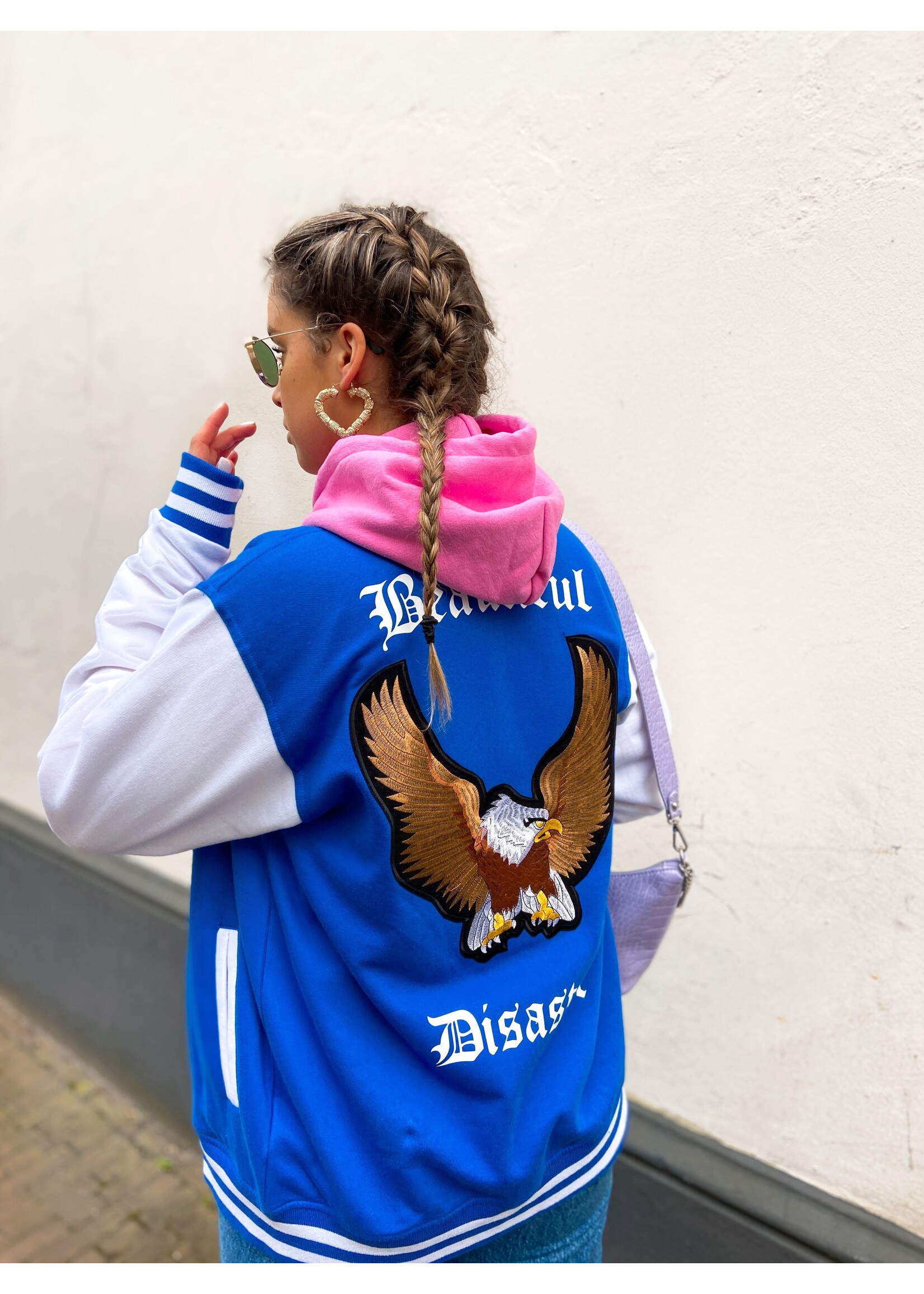 YOU ARE SPECIAL ''Beautiful Disaster'' Blue Baseball Jacket (1 exemplaar)