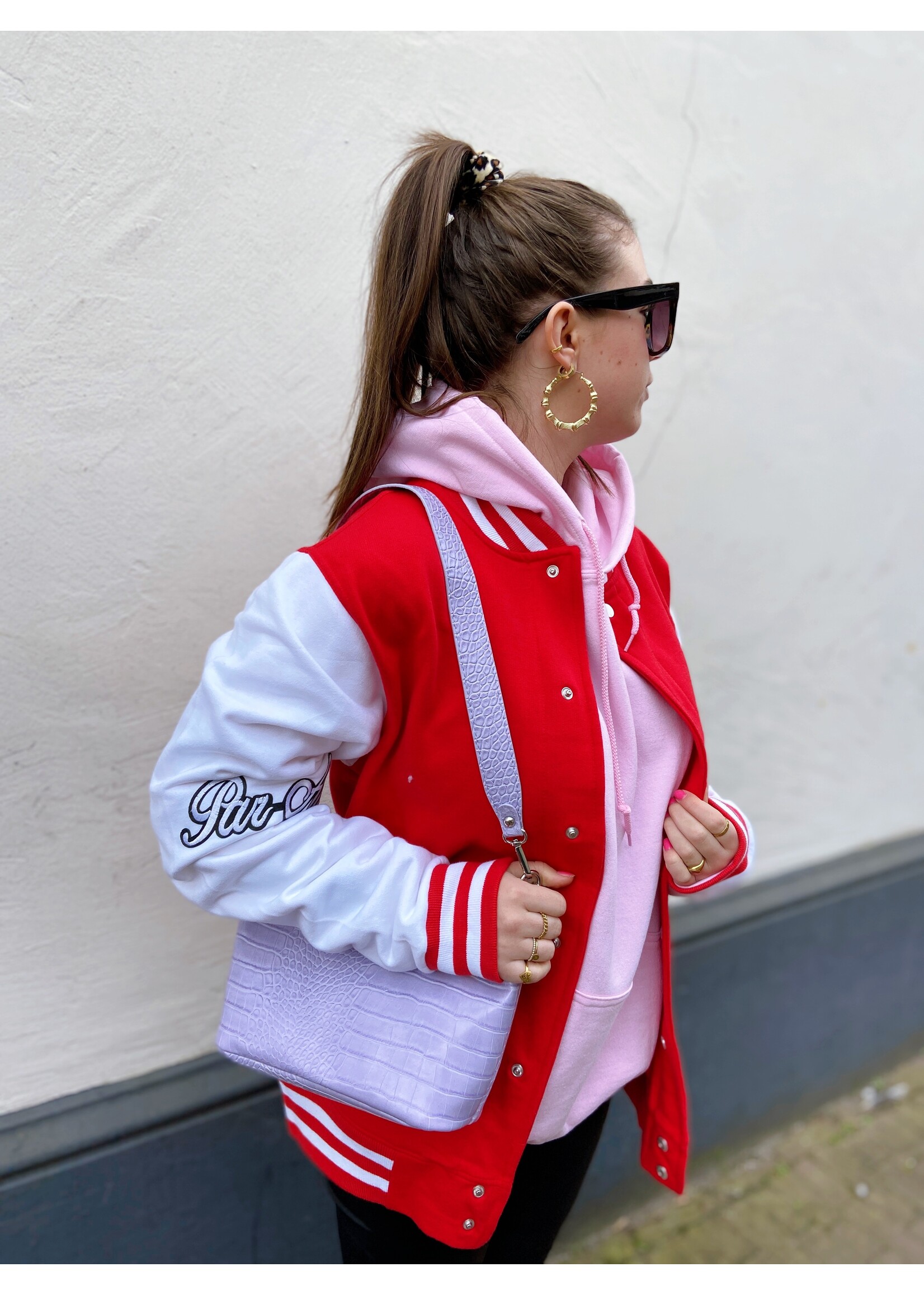 YOU ARE SPECIAL "Not Your Baby" Red Baseball Jacket (1 exemplaar)