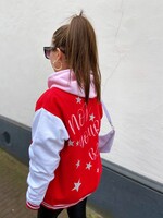 YOU ARE SPECIAL SOLD OUT! "Not Your Baby" Red Baseball Jacket (one of a kind)