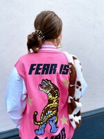 YOU ARE SPECIAL SOLD OUT! "Fear Is A Liar" Pink Baseball Jacket