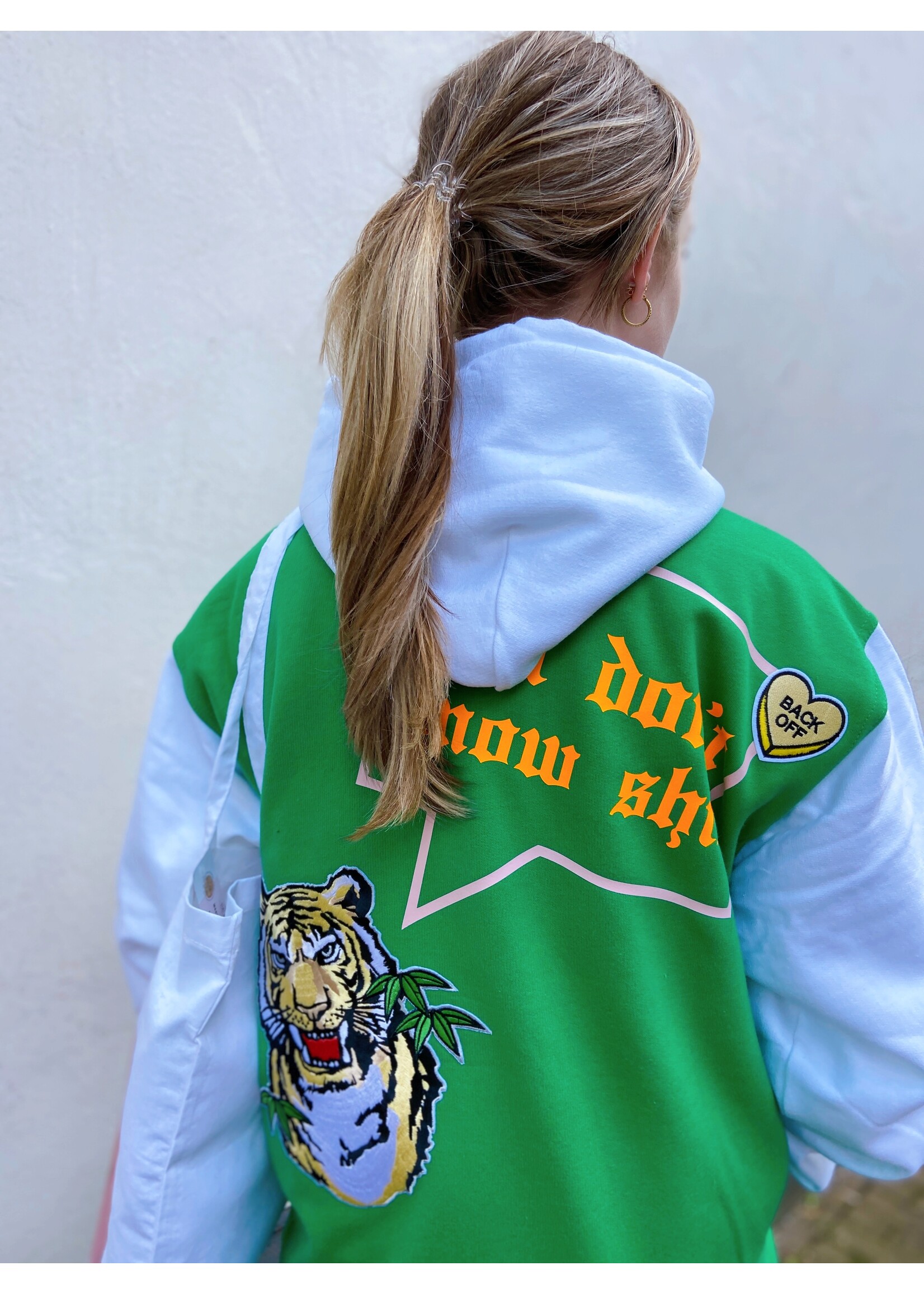 YOU ARE SPECIAL ''Property of no one'' Green Baseball Jacket