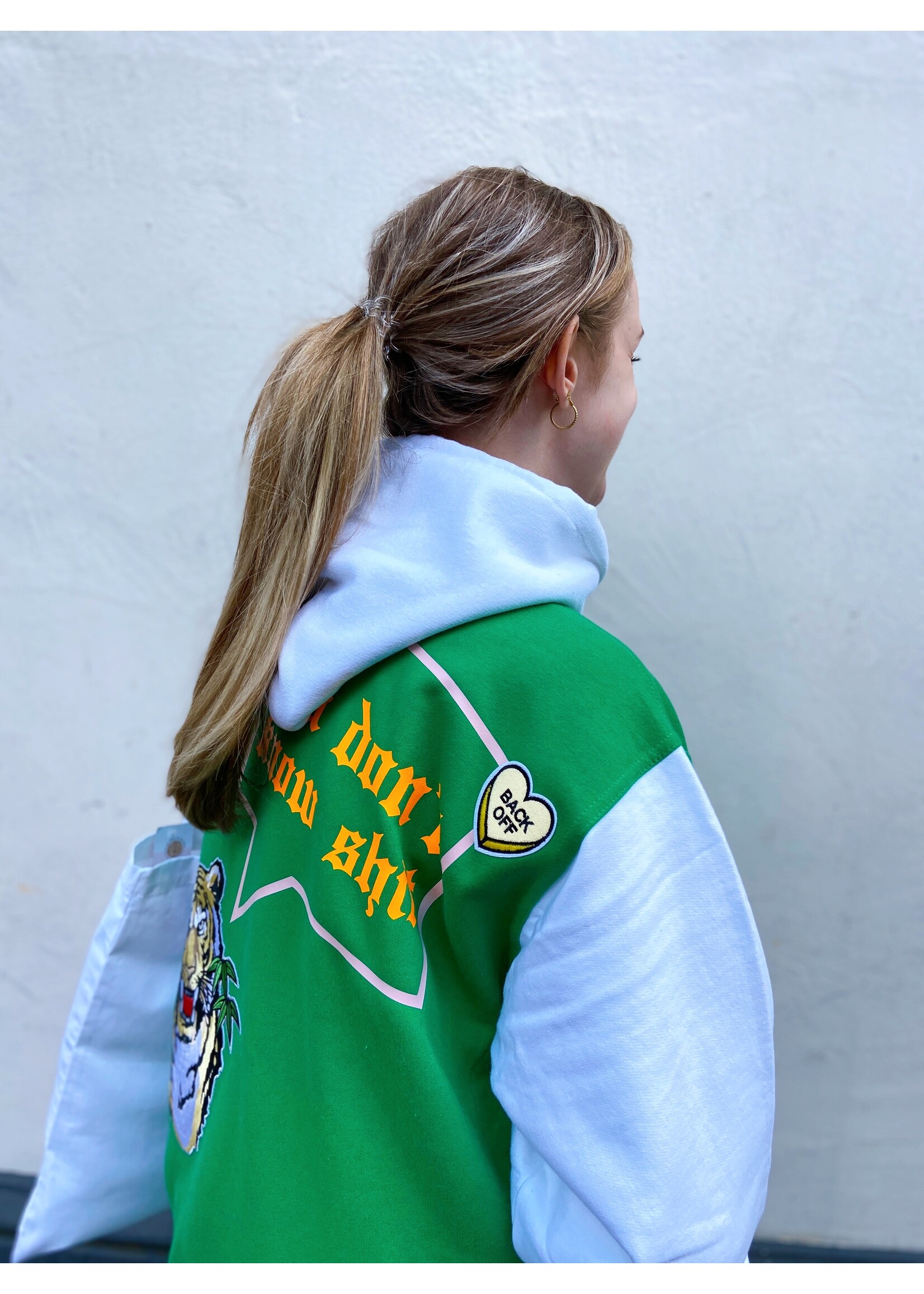 YOU ARE SPECIAL ''Property of no one'' Green Baseball Jacket