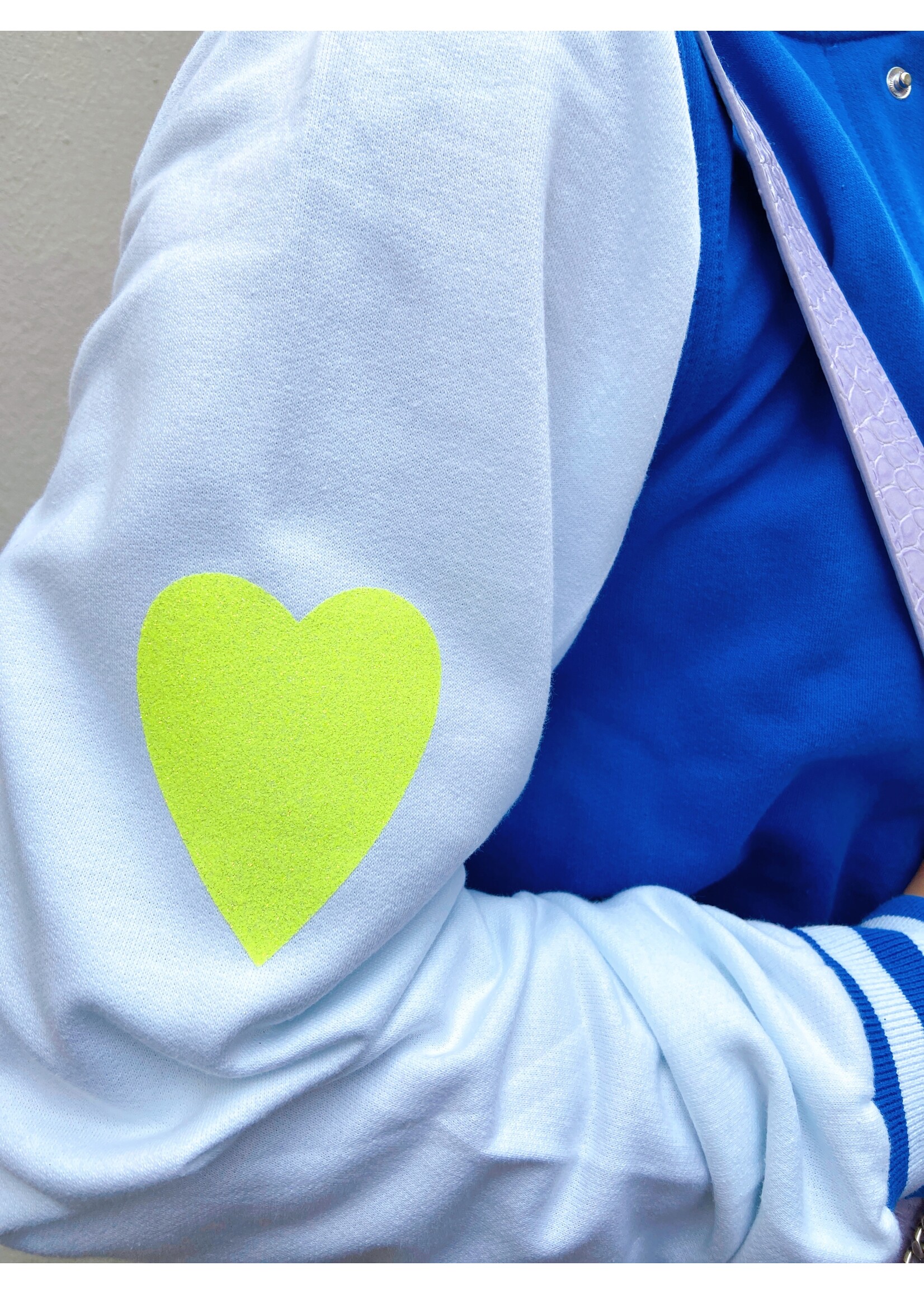 YOU ARE SPECIAL "Love Is Blind" Blue Baseball Jacket