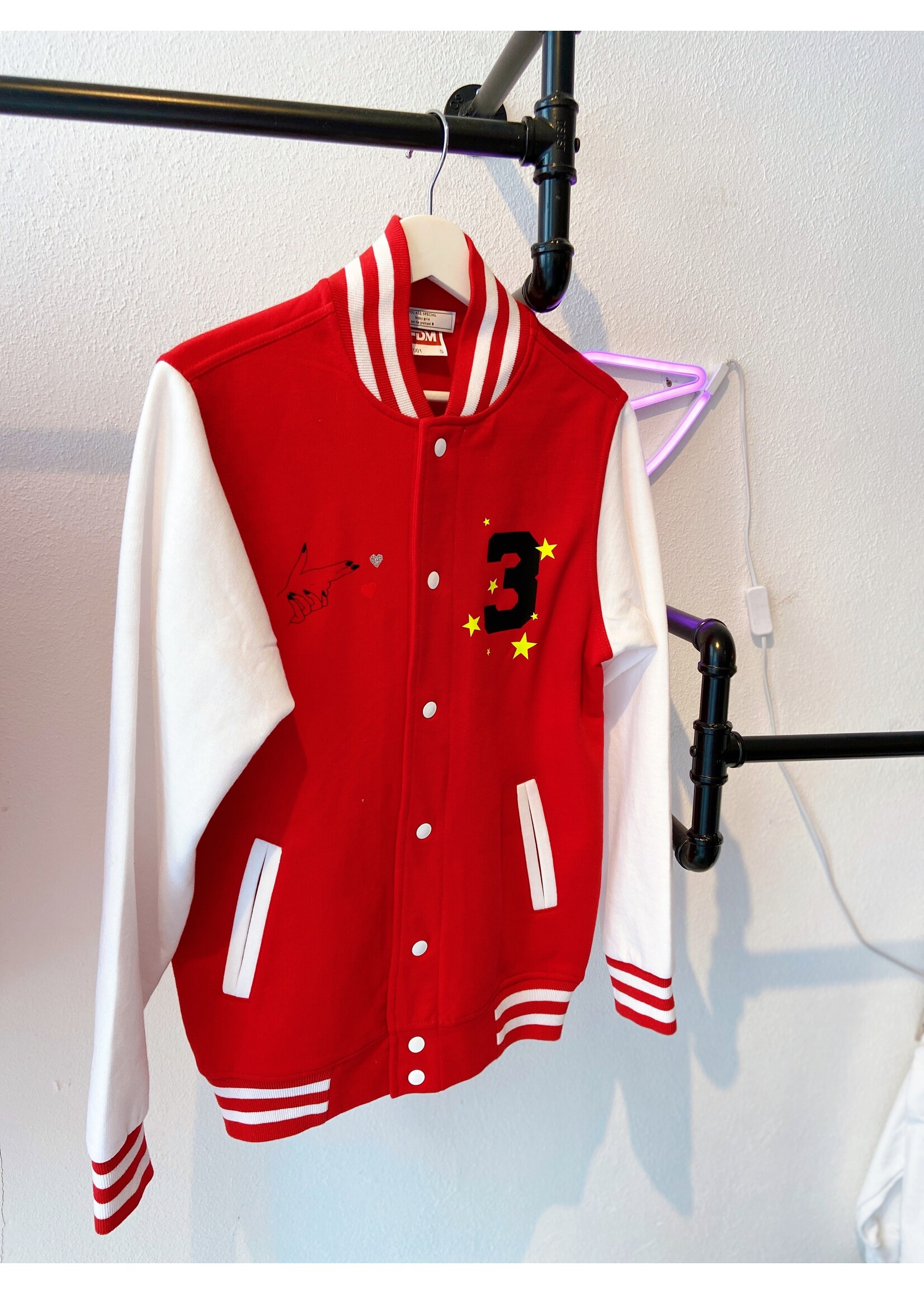 YOU ARE SPECIAL "TIGER STAR" Red Baseball Jacket