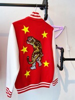 YOU ARE SPECIAL SOLD OUT "TIGER STAR" Red Baseball Jacket