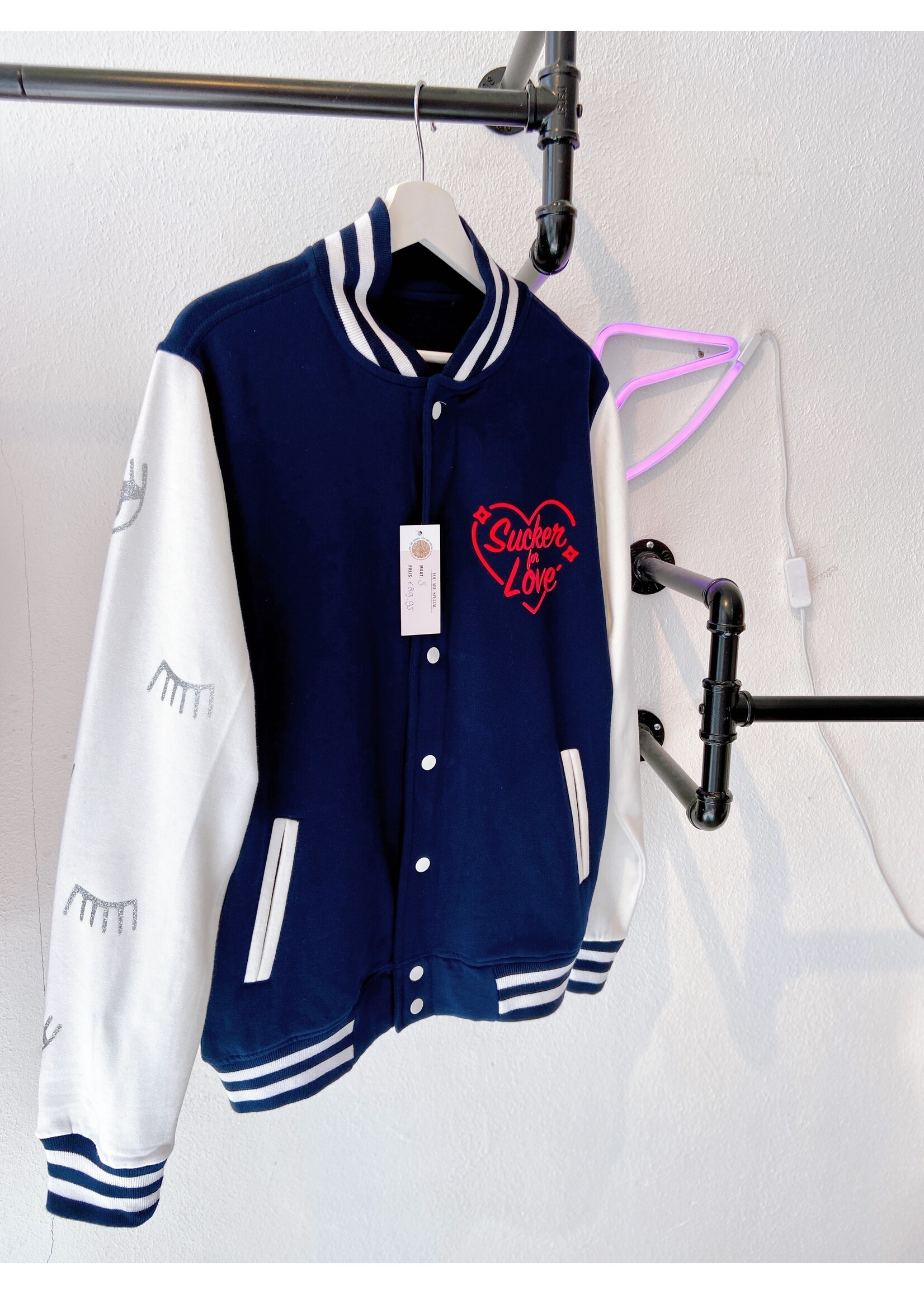 YOU ARE SPECIAL ''GROW'' Dark Blue Baseball Jacket