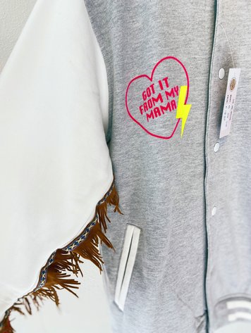 YOU ARE SPECIAL SOLD OUT ''LOVE'' Grey Baseball Jacket (ibiza edition)