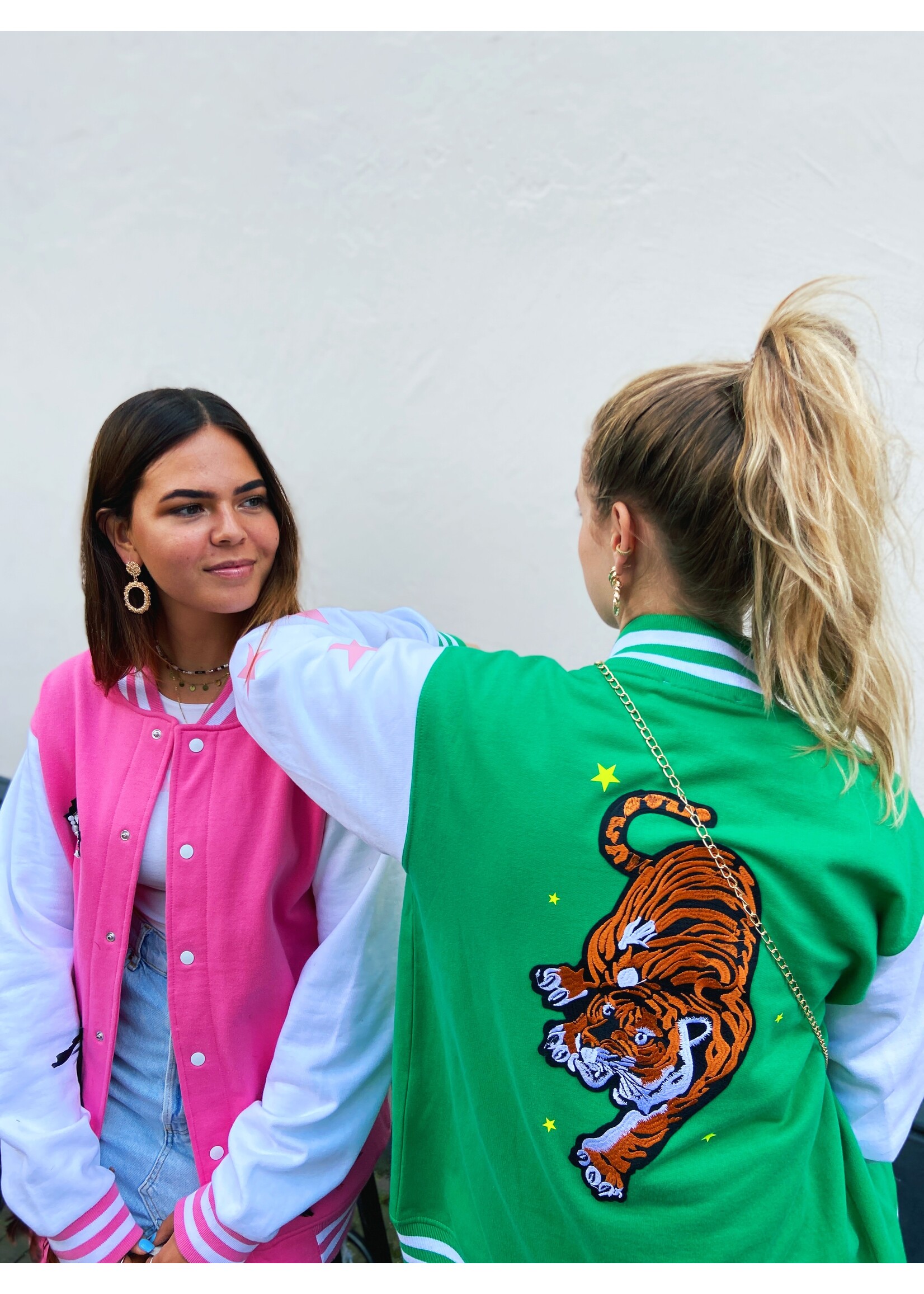 YOU ARE SPECIAL ''Tiger Stars'' Green Baseball Jacket