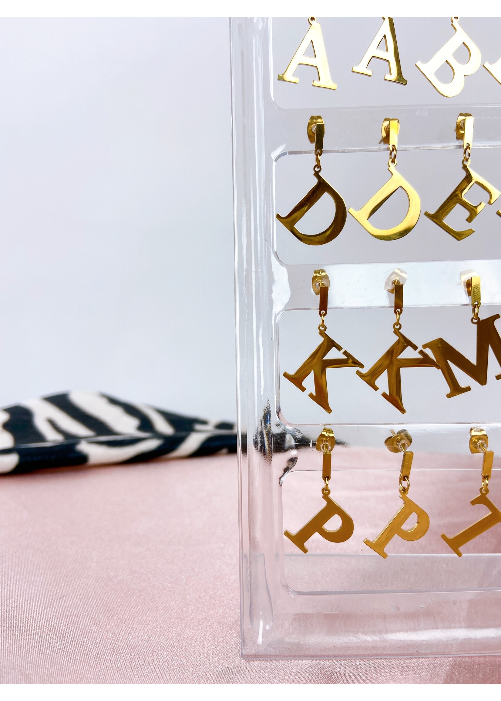 YOU ARE SPECIAL "Letter'' Gold Earring