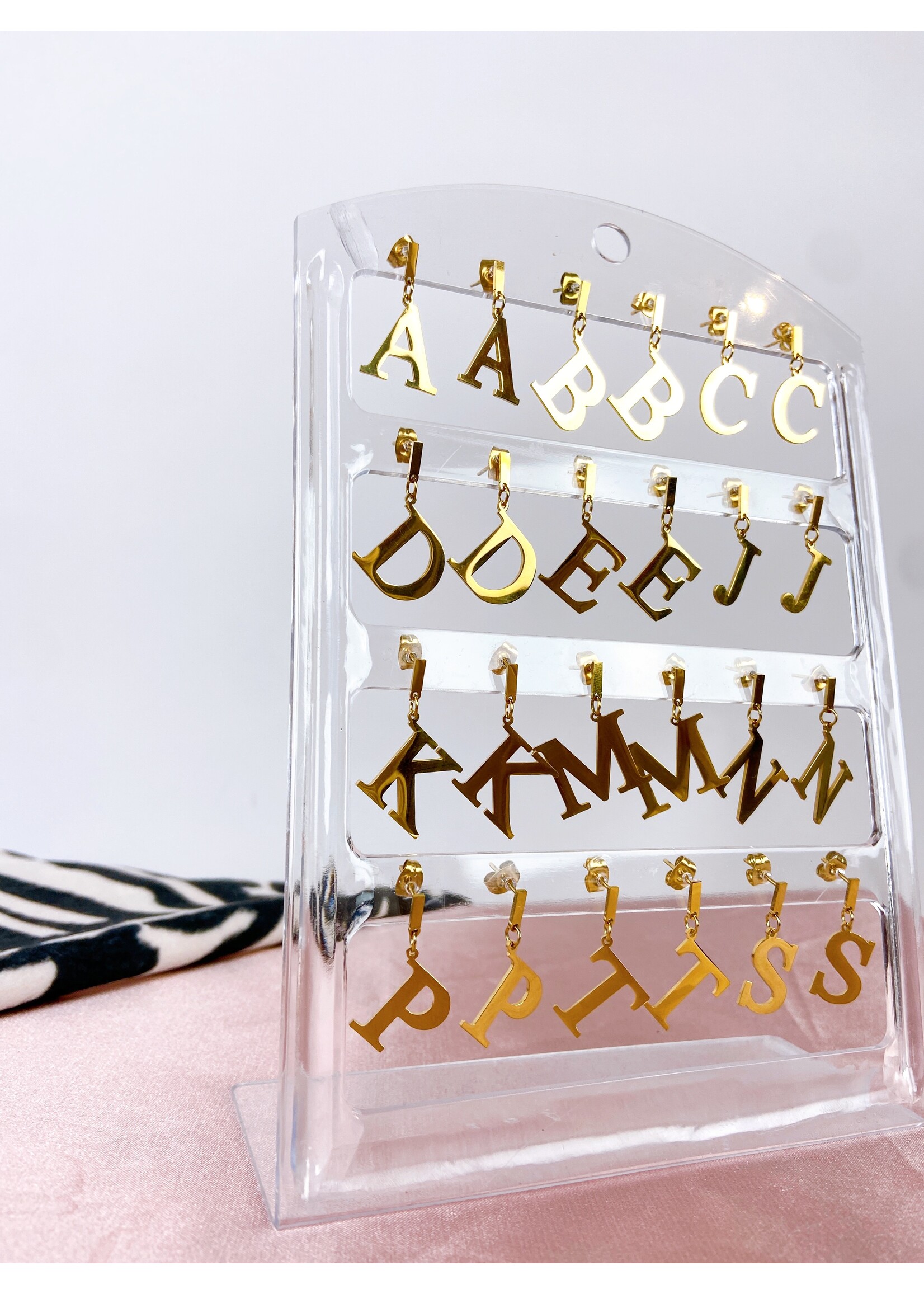 YOU ARE SPECIAL "Letter'' Gold Earring