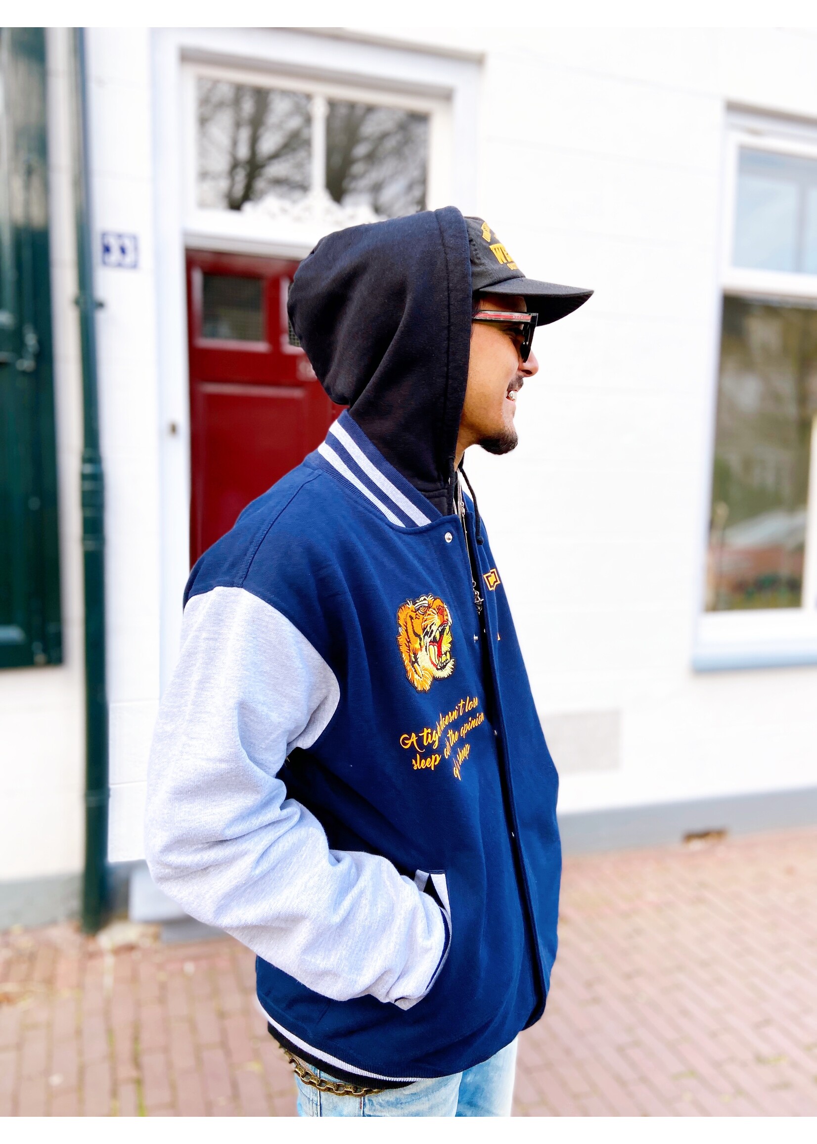 YOU ARE SPECIAL SOLD OUT ''YAS Academy'' Blue Baseball jacket Unisex (1 exemplaar)