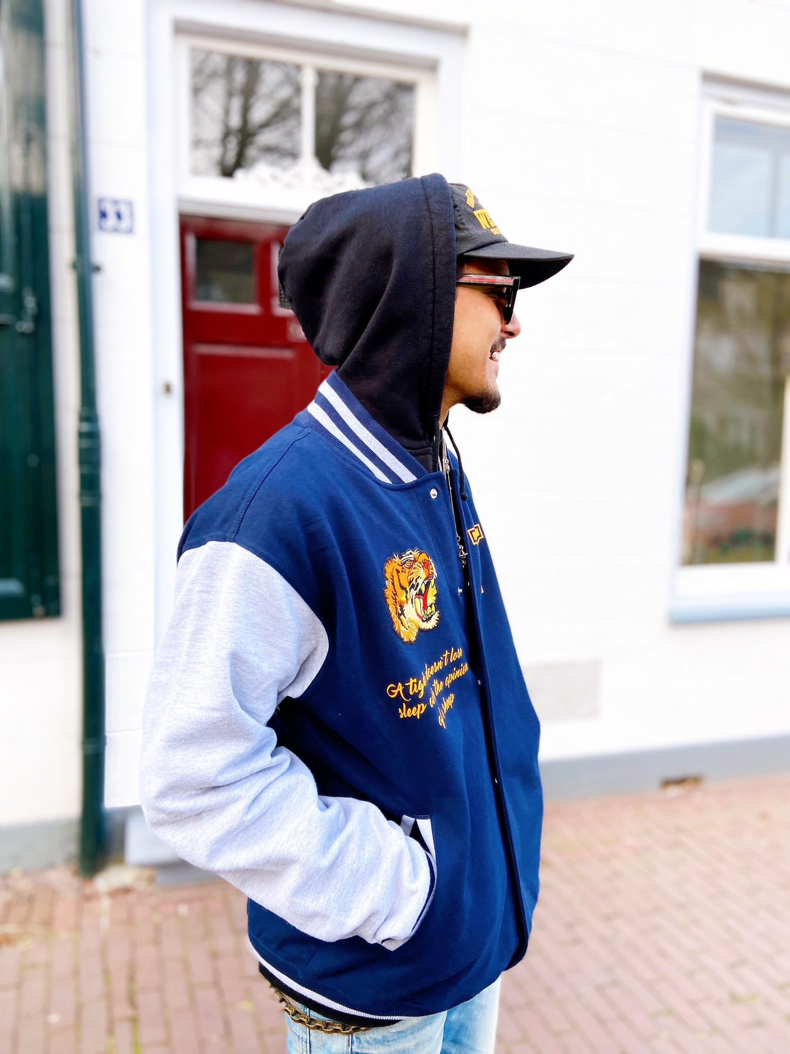 YAS Academy'' Navy Baseball jacket | YOUARESPECIAL| Unisex - You Are  Special NL