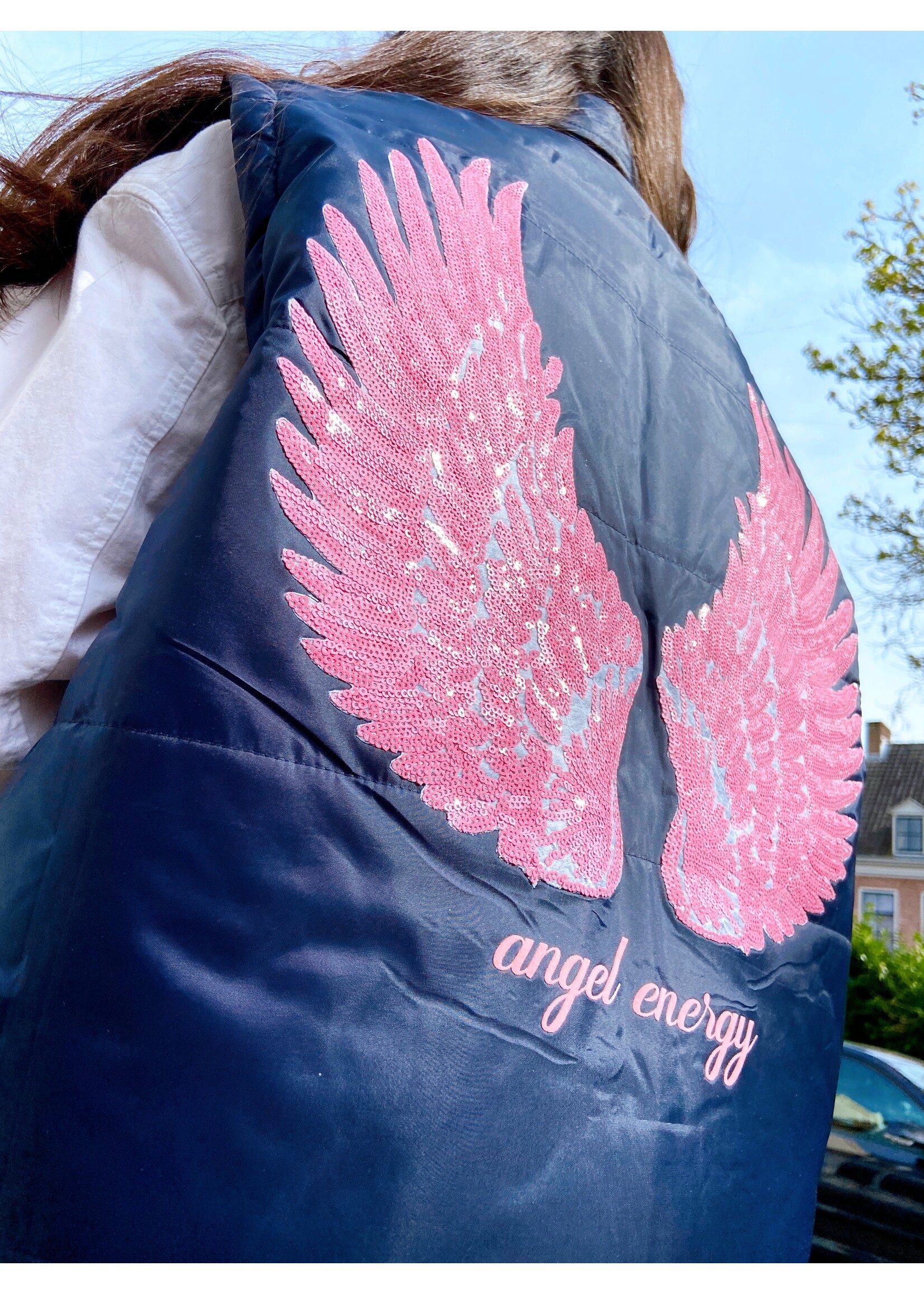 YOU ARE SPECIAL SOLD OUT! "Angel Energy" Dark Blue Bodywarmer | 1 exemplaar