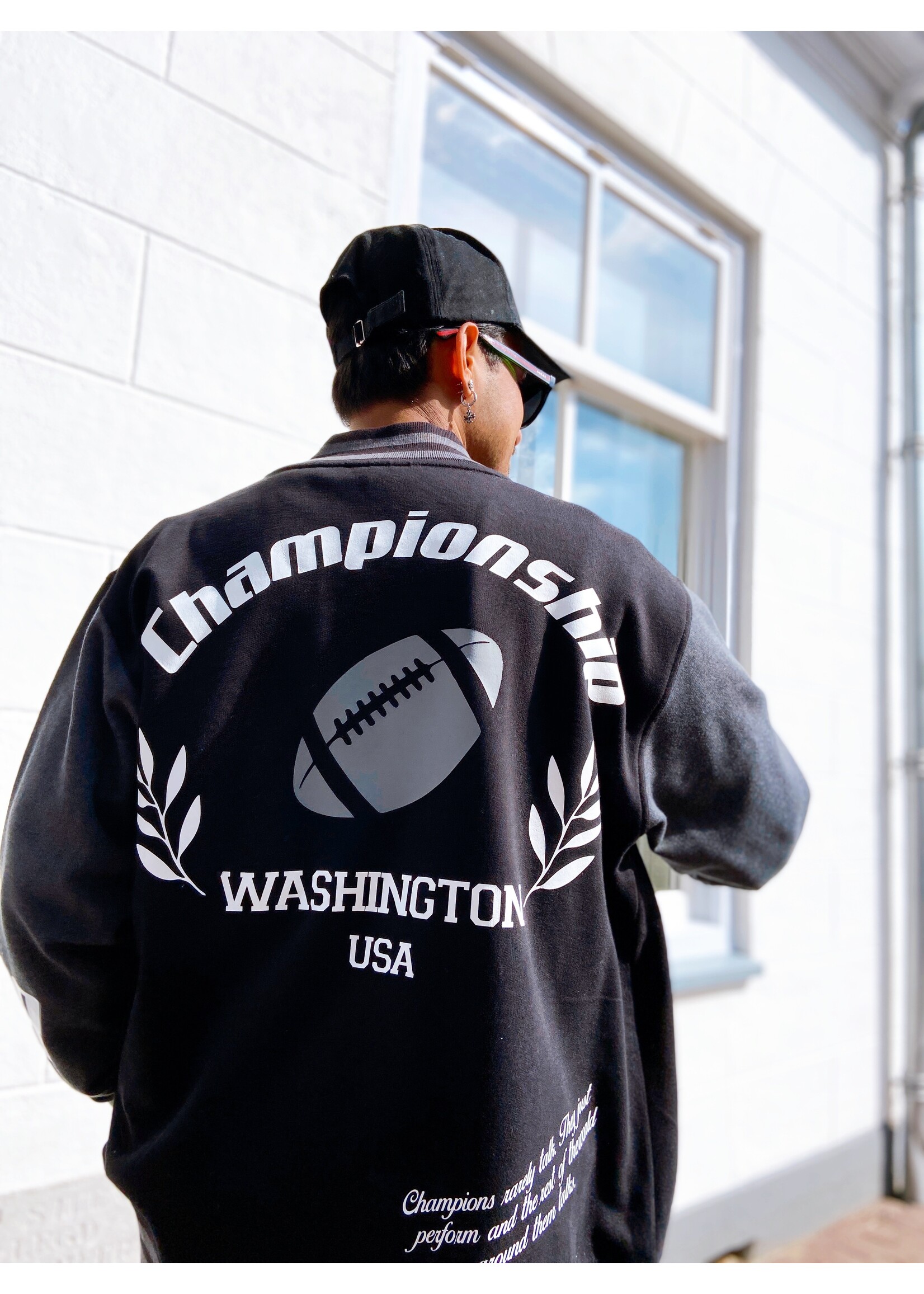 YOU ARE SPECIAL SOLD OUT! ''Champion'' Black Baseball jacket Unisex (1 exemplaar)