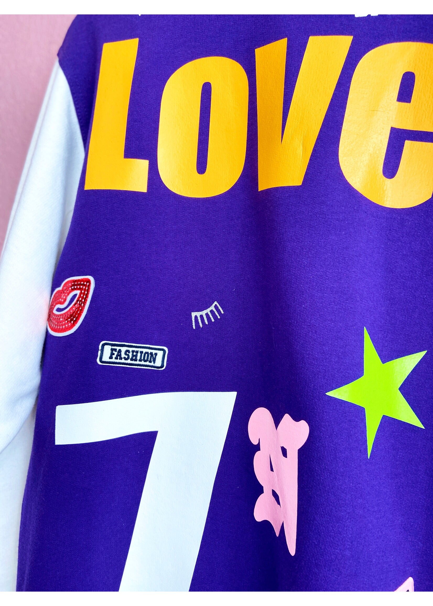 YOU ARE SPECIAL ''SPECIAL LOVE'' Purple Baseball Jacket (one of a kind)